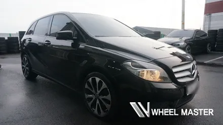 벤츠 b200 휠 차량에 벤츠 e300 휠 블랙 폴리시 휠복원 작업 후 장착 / 파주,일산