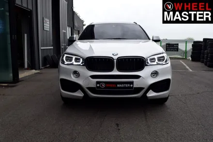 [휠마스터] 다이아몬드컷팅휠을 검정유광 컬러로 휠도색한 BMW X6 / 일산 휠도색 / 파주,일산