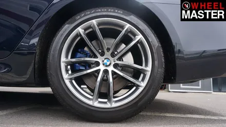 [휠마스터]주차기스가 심하게 생긴 휠을 새로 휠복원 된 휠로 교체한 BMW 530i / 일산 휠복원 / 파주,일산