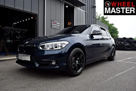 [휠마스터] 다이아몬드컷팅휠을 블랙유광으로 도색한 BMW 118d / 일산 분체도장 / 파주,일산