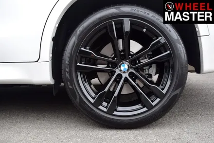 [휠마스터] 다이아몬드컷팅휠을 검정유광 컬러로 휠도색한 BMW X6 / 일산 휠도색 / 파주,일산