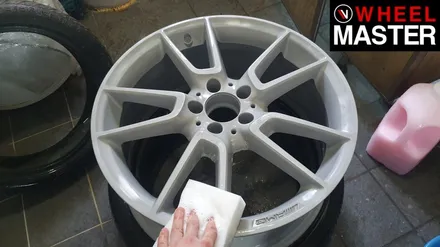 [휠마스터] 벤츠 C43 AMG 휠굴절수리 및 블랙유광 휠도색 / 일산 휠복원 / 파주,일산
