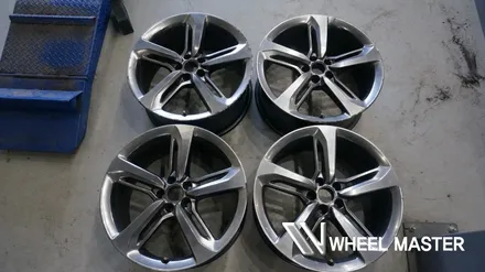 아우디a7 휠 55tdi 20인치 블랙폴리쉬 휠 도색 투톤 컷팅 휠복원 / 파주,일산