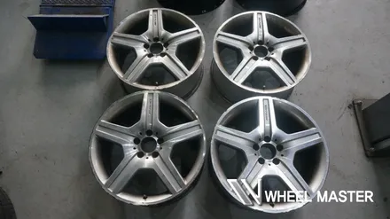 벤츠 휠 긁힘 기스 S500 AMG 휠 휠도색 작업 후 다이아커팅 휠복원 휠마스터 / 파주,일산