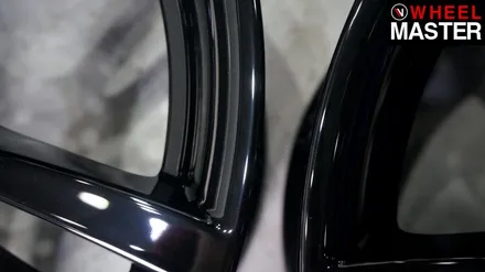 흰색차량에 검정유광 휠도색을 통해 포인트를 준 BMW328i / 일산휠도색 / 파주,일산