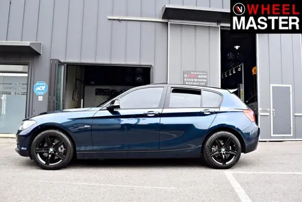 [휠마스터] 다이아몬드컷팅휠을 블랙유광으로 도색한 BMW 118d / 일산 분체도장 / 파주,일산
