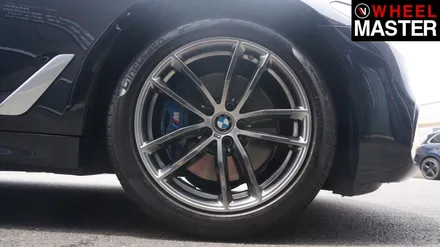 [휠마스터]주차기스가 심하게 생긴 휠을 새로 휠복원 된 휠로 교체한 BMW 530i / 일산 휠복원 / 파주,일산
