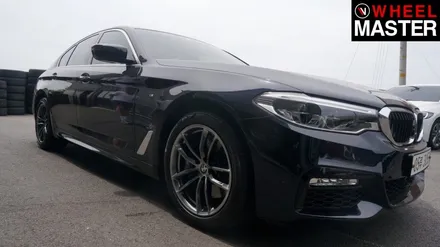 [휠마스터]주차기스가 심하게 생긴 휠을 새로 휠복원 된 휠로 교체한 BMW 530i / 일산 휠복원 / 파주,일산