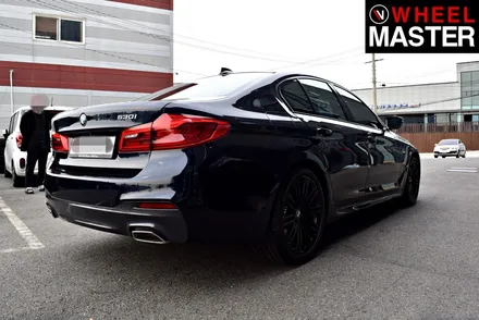 [휠마스터] BMW 530i 굴절수리 및 블랙유광 휠복원 / 일산 분체도장 / 파주,일산