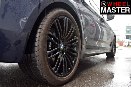 [휠마스터] BMW 530i 다이아몬드컷팅휠의 블랙유광 휠도색 후기 / 일산 분체도장 / 파주,일산