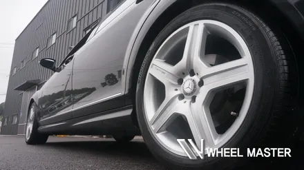 벤츠 휠 긁힘 기스 S500 AMG 휠 휠도색 작업 후 다이아커팅 휠복원 휠마스터 / 파주,일산