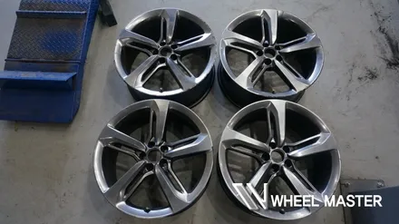 아우디a7 휠 55tdi 20인치 블랙폴리쉬 휠 도색 투톤 컷팅 휠복원 / 파주,일산