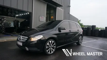 벤츠 b200 휠 차량에 벤츠 e300 휠 블랙 폴리시 휠복원 작업 후 장착 / 파주,일산