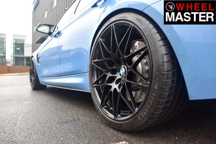 [휠마스터] 다이아몬드 컷팅휠을 검정유광으로 휠도색한 BMW M3 / 일산 휠도색 / 파주,일산