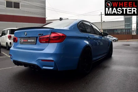 [휠마스터] 다이아몬드 컷팅휠을 검정유광으로 휠도색한 BMW M3 / 일산 휠도색 / 파주,일산