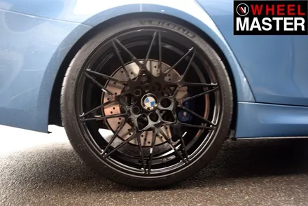 [휠마스터] 다이아몬드 컷팅휠을 검정유광으로 휠도색한 BMW M3 / 일산 휠도색 / 파주,일산