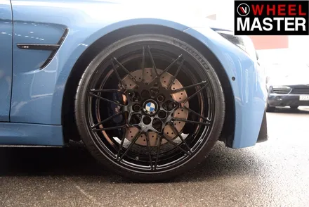 [휠마스터] 다이아몬드 컷팅휠을 검정유광으로 휠도색한 BMW M3 / 일산 휠도색 / 파주,일산
