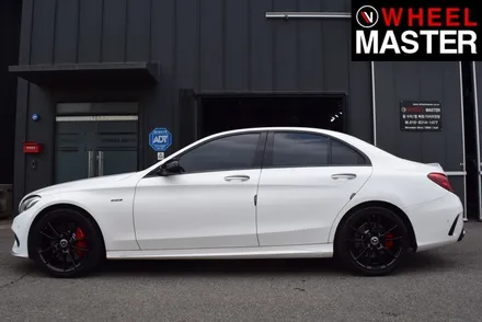 [휠마스터] 벤츠 C43 AMG 휠굴절수리 및 블랙유광 휠도색 / 일산 휠복원 / 파주,일산