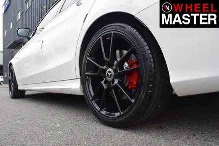 [휠마스터] 벤츠 C43 AMG 휠굴절수리 및 블랙유광 휠도색 / 일산 휠복원 / 파주,일산