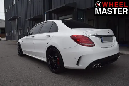 [휠마스터] 벤츠 C43 AMG 휠굴절수리 및 블랙유광 휠도색 / 일산 휠복원 / 파주,일산