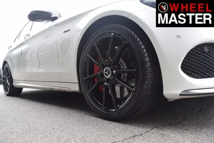 [휠마스터] 벤츠 C43 AMG 휠굴절수리 및 블랙유광 휠도색 / 일산 휠복원 / 파주,일산