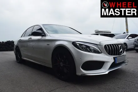 [휠마스터] 벤츠 C43 AMG 휠굴절수리 및 블랙유광 휠도색 / 일산 휠복원 / 파주,일산