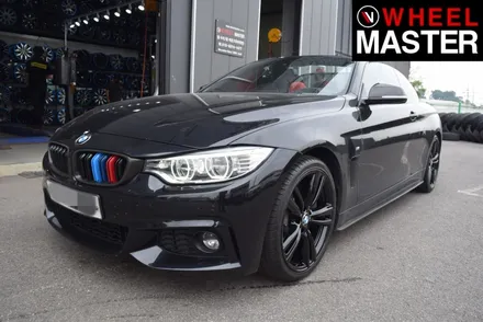 [휠마스터] BMW 428i 굴절수리 및 휠복원 / 블랙유광 분체도장 / 파주,일산