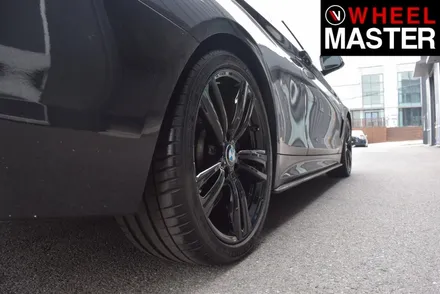 [휠마스터] BMW 428i 굴절수리 및 휠복원 / 블랙유광 분체도장 / 파주,일산