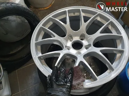 [휠마스터] BMW M3 전용 아펙시 18인치 굴절수리 및 하이퍼실버 도색 (무안에서 택배입고) / 일산 휠수리 / 파주,일산
