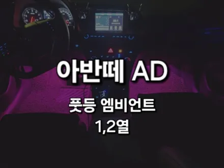 아반떼AD/아반떼스포츠/RGB엠비언트/풋등/경기도/고양시/출장/출장엠비언트/전국출장 / 천안 신부동