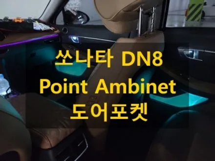 쏘나타 DN8/부분시공/도어포캣 수납함/엠비언트/경기도/안산/출장엠비언트/전국출장 / 천안 신부동