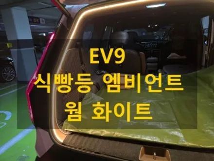 EV9/트렁크 식빵등 엠비언트 라이트 화이트 색상/경북 구미 출장/천안에서 전국출장시공 / 천안, 아산, 세종, 대전