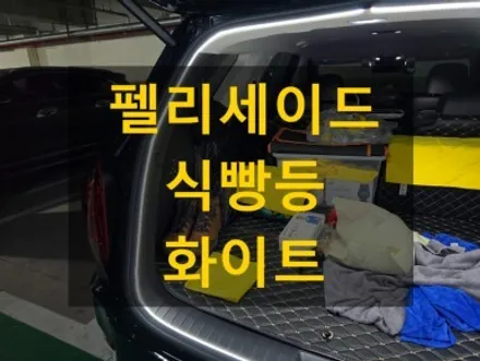 펠리세이드/트렁크 식빵등 엠비언트 라이트 화이트 색상/경북 포항 출장/천안에서 전국출장시공 / 천안, 아산, 세종, 대전