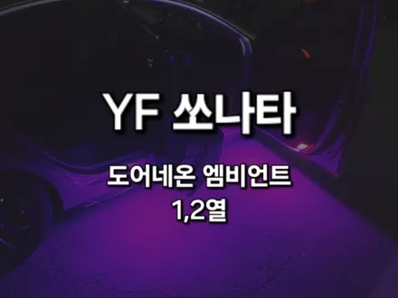 YF쏘나타/RGB LED/도어네온/엠비언트/충남/천안/출장 / 천안 신부동