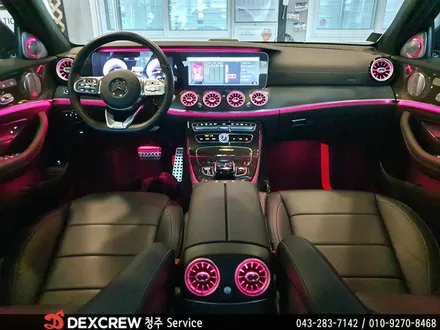 벤츠 E클래스 W213 E350 AMG Line 송풍구 엠비언트 무드램프 순정연동 업그레이드 튜닝~ with 덱스크루 청주점