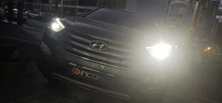 양쪽 교체 33만원 부산 싼타페DM 반사판 + LED 전조등을 동시에 !!  헤드라이트 전도등 변환빔 3000CD 광도 미달 부적합 해결 / 부산,김해
