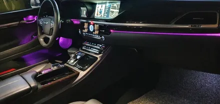 부산 제네시스 EQ900 G90 엠비언트 라이트 시공 / 인코브 전문 무드등 풋등 비노출 / 부산,김해