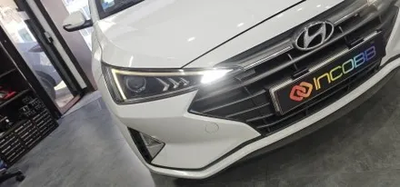 더 뉴 아반떼AD 데이라이트 DRL 주간주행등 황변 불량 수리 인코브 본사 / 부산,김해