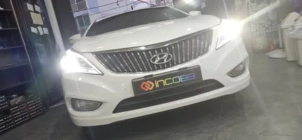 부산 그랜저 HG 반사판 교체 수리 정기검사 광도 미달 부족 불합격 판정 헤드라이트 헤드램프 LED 전조등 광량업 / 부산,김해