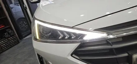 더 뉴 아반떼AD 데이라이트 DRL 주간주행등 황변 불량 수리 인코브 본사 / 부산,김해