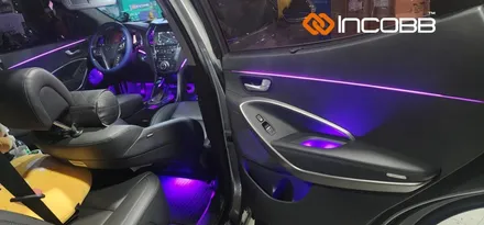 싼타페 DM 엠비언트 라이트 부산 인코브 국내 생산 제조 비노출 순정 광량업 튜닝 시공 실내 무드등 / 부산,김해