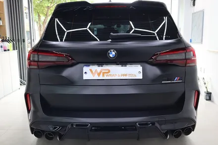 송파 자동차 전체랩핑  BMW X5M 컴페티션 사틴블랙 / 광진구, 성수, 송파