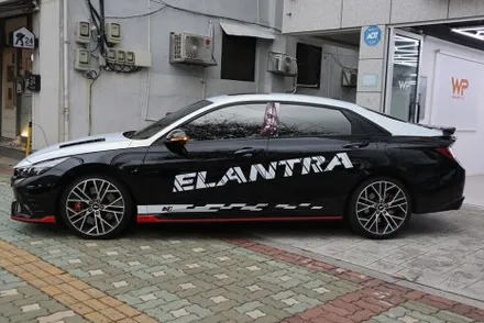 아반떼 N 상단 투톤 비닐프로그 데칼 랩핑 / 광진구 중곡동