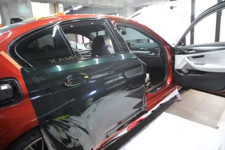 인천 랩핑 고광택 AX 필름 메탈릭 에메랄드 전체 시공 [ BMW M5 CS ] / 광진구, 성수, 송파