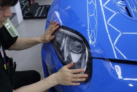 재규어 XKR-S 카본 부분랩핑 및 헤드라이트 PPF / 광진구 중곡동