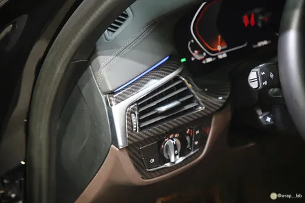 김포랩핑 BMW 5시리즈 유광카본 실내랩핑 / 광진구, 성수, 송파
