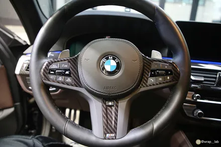 김포랩핑 BMW 5시리즈 유광카본 실내랩핑 / 광진구, 성수, 송파
