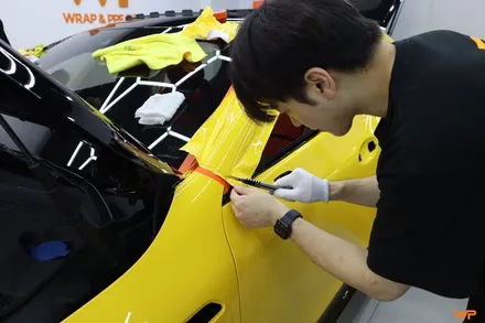 벤츠 GT43 전체랩핑 AMG 감성 살린 옐로우 컬러변신 / 광진구 중곡동