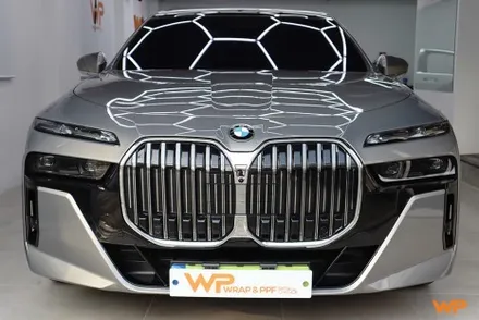 BMW 7시리즈 상단 투톤랩핑 비닐프로그 하이그로시 블랙 광진구랩핑 / 광진구, 성수, 송파