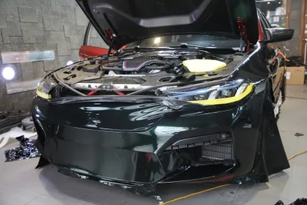 인천 랩핑 고광택 AX 필름 메탈릭 에메랄드 전체 시공 [ BMW M5 CS ] / 광진구, 성수, 송파